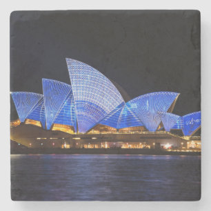 Australië Sydney Opera House 's Nachts Coaster Stenen Onderzetter