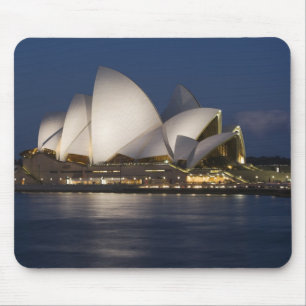 Australië, Sydney. Operahuis 's nachts aan Muismat