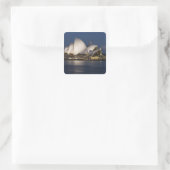 Australië, Sydney. Operahuis 's nachts op Vierkante Sticker (Tas)