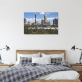 Australië, Sydney, Potts Point. Sydney silhouet. Canvas Afdruk (Insitu (Slaapkamer))