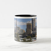 Australië, Sydney, Potts Point. Sydney skyline. Tweekleurige Koffiemok (Center)