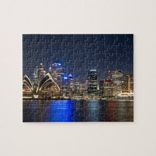 Australië, Sydney. Skyline met Opera House gezien Legpuzzel (Horizontaal)
