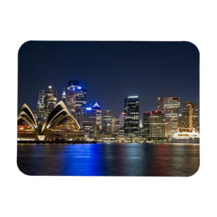 Australië, Sydney. Skyline met Opera House gezien Magneet