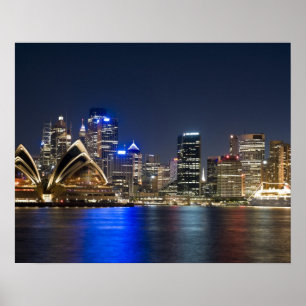 Australië, Sydney. Skyline met Opera House gezien Poster