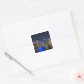 Australië, Sydney. Skyline met Opera House gezien Vierkante Sticker (Envelop)