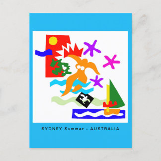 Australië - SYDNEY Summer - Oceaanblauwe zeeen Briefkaart