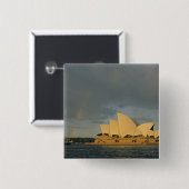 Australië, Sydney, Sydney Opera House, Vierkante Button 5,1 Cm (Voorkant /achterkant)