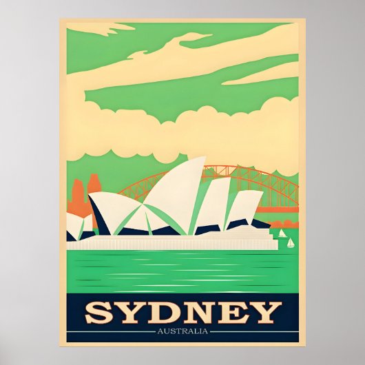 Australië Sydney Travel Poster (Voorkant)