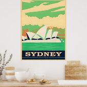 Australië Sydney Travel Poster (Keuken)