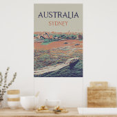 Australië, Sydney, uitzicht van de stad en opera Poster (Keuken)