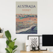 Australië, Sydney, uitzicht van de stad en opera Poster (Thuiskantoor)