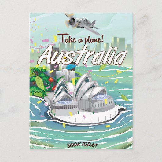 Australië Sydney vintage reisposter Briefkaart (Voorkant)