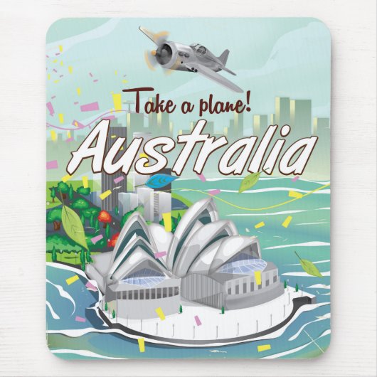 Australië Sydney vintage reisposter Muismat (Voorkant)