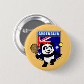 Australië Tennis Panda Ronde Button 5,7 Cm (Voorkant /achterkant)