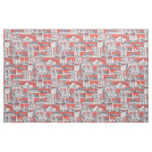 Australië toile de jouy moerbei rood stof (Yard (91,4 cm))