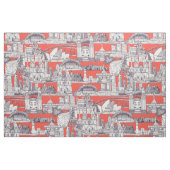 Australië toile de jouy moerbei rood stof (Fat Quarter)
