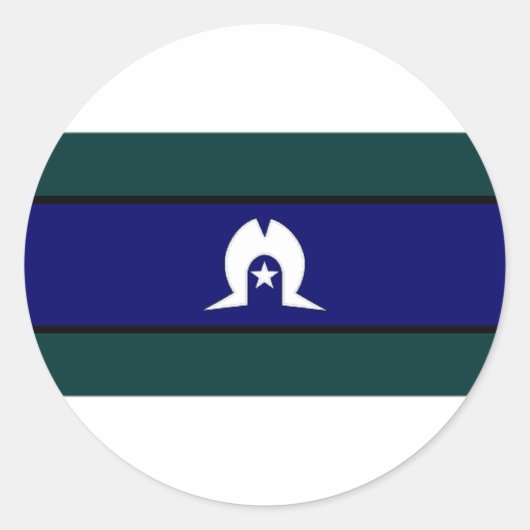 Australië Torres Strait Islanders Vlag Ronde Sticker (Voorkant)