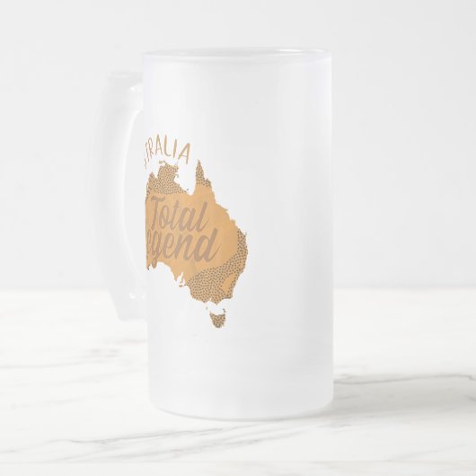 AUSTRALIË: TOTAAL LEGEND MATGLAS BIERPUL (Voorkant links)
