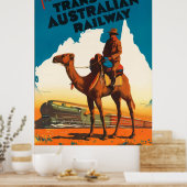 Australië - Trans-Australische spoorweg Poster (Keuken)