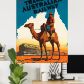Australië - Trans-Australische spoorweg Poster (Thuiskantoor)
