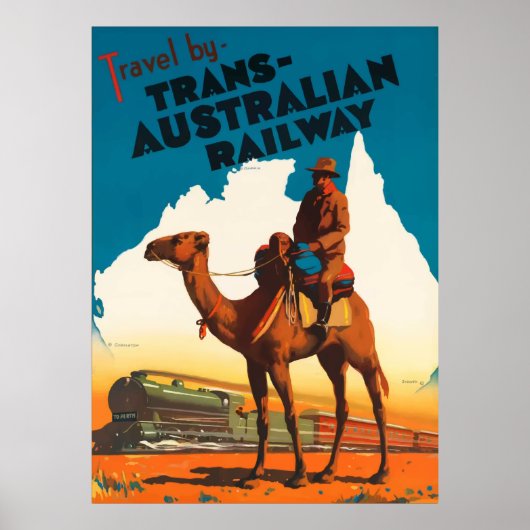 Australië - Trans-Australische spoorweg Poster (Voorkant)