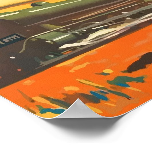 Australië - Trans-Australische spoorweg Poster (Hoek)