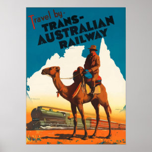 Australië - Trans-Australische spoorweg Poster
