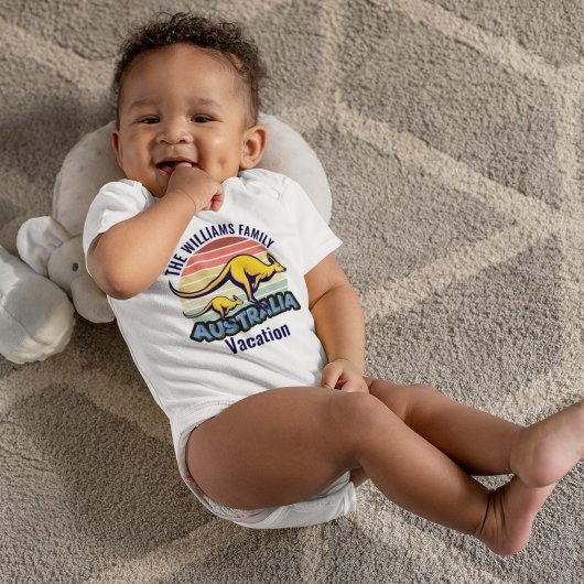 Australië Trip Kangaroo Sunset Custom Romper