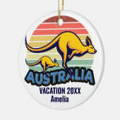 Australië Trip Kangaroo Sunset Souvenir Kerstmis Keramisch Ornament (Links)