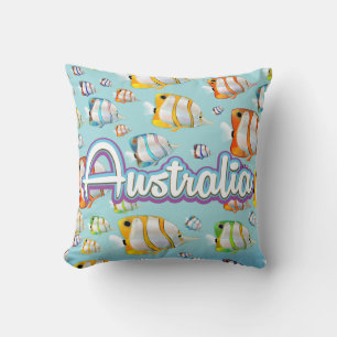 Australië Tropische vissen reisposter Kussen