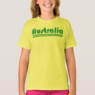 Australië trots Retro Australië Vlag Ontwerp   Vin T-shirt
