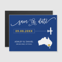 Australië Trouwen Save the Date Kaart, Kaart