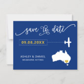 Australië Trouwen Save the Date Kaart, Kaart Magnetische Uitnodiging (Voorkant)