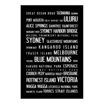 Australië - typografisch poster