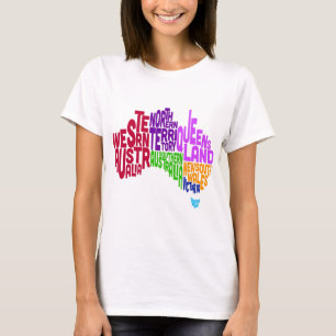 Australië - Typografische Tekstkaart T-shirt