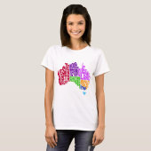 Australië - Typografische Tekstkaart T-shirt (Voorkant volledig)