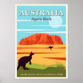 Australië Uluru-Kata Travel Poster (Voorkant)