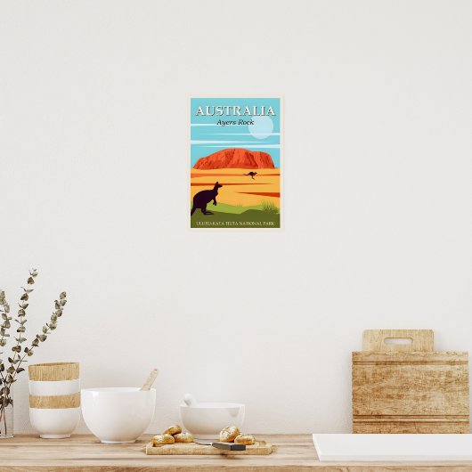 Australië Uluru-Kata Travel Poster (Keuken)