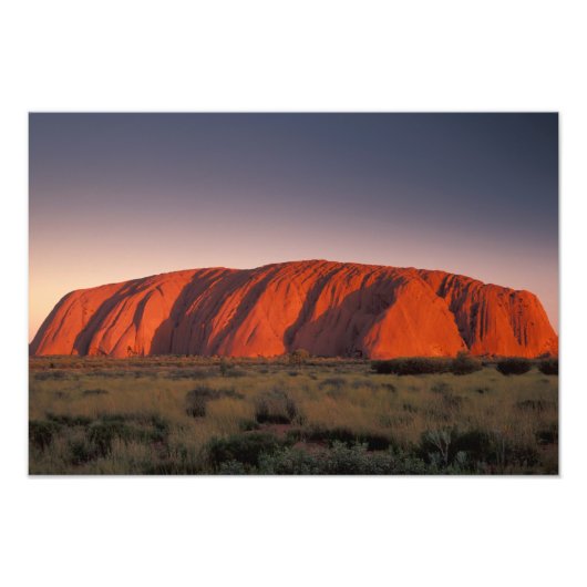 Australië, Uluru National Park. Uluru of Foto Afdruk (Voorkant)