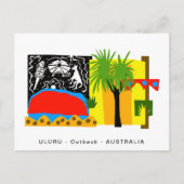 Australië - ULURU - Outback - woestijn Briefkaart (Voorkant)