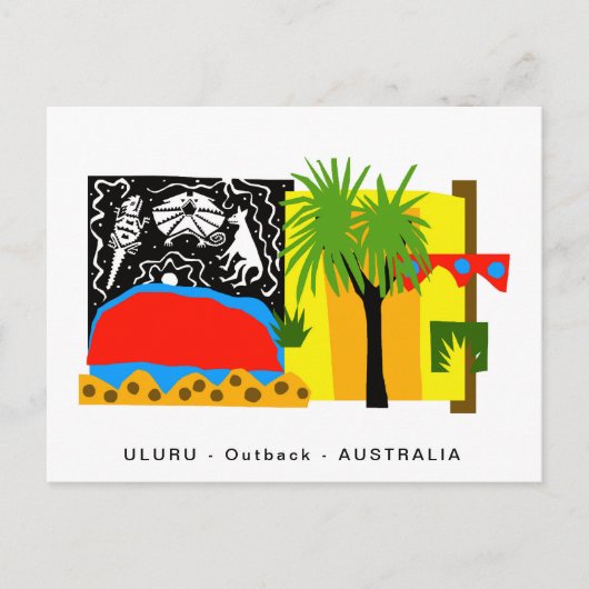 Australië - ULURU - Outback - woestijn Briefkaart (Voorkant)