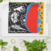 Australië - ULURU - Outback - woestijn - Theedoek (Gevouwen)