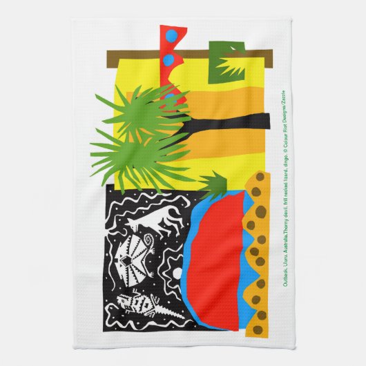 Australië - ULURU - Outback - woestijn - Theedoek (Verticaal)