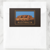 Australië Uluru Rechthoekige Sticker (Tas)