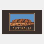 Australië Uluru Rechthoekige Sticker (Voorkant)