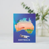 Australië vakantie reisposter briefkaart (Staand voorkant)