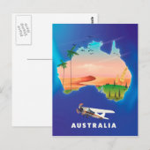 Australië vakantie reisposter briefkaart (Voorkant / Achterkant)