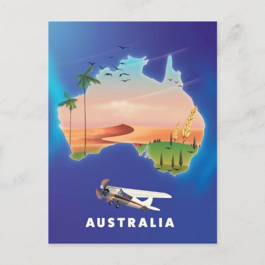 Australië vakantie reisposter briefkaart (Voorkant)