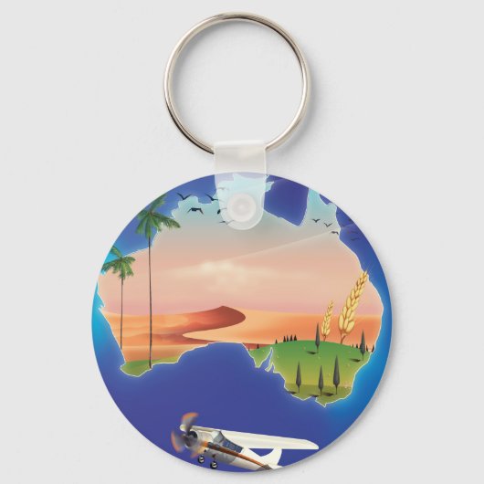 Australië Vakantie reisposter Sleutelhanger (Voorkant)