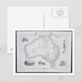 Australië, van een reeks Wereldkaarten die door Briefkaart (Voorkant / Achterkant)